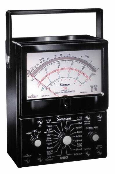 NSI Industries Multimeters: Multimeter Type: Analog; Measures: Amps, DC Voltage, AC Voltage - TES-MT12