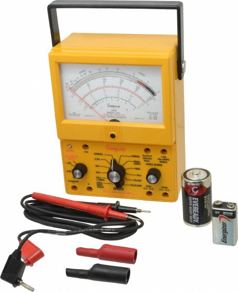 NSI Industries Multimeters: Multimeter Type: Analog; Measures: Amps, DC Voltage, AC Voltage - TES-MT12