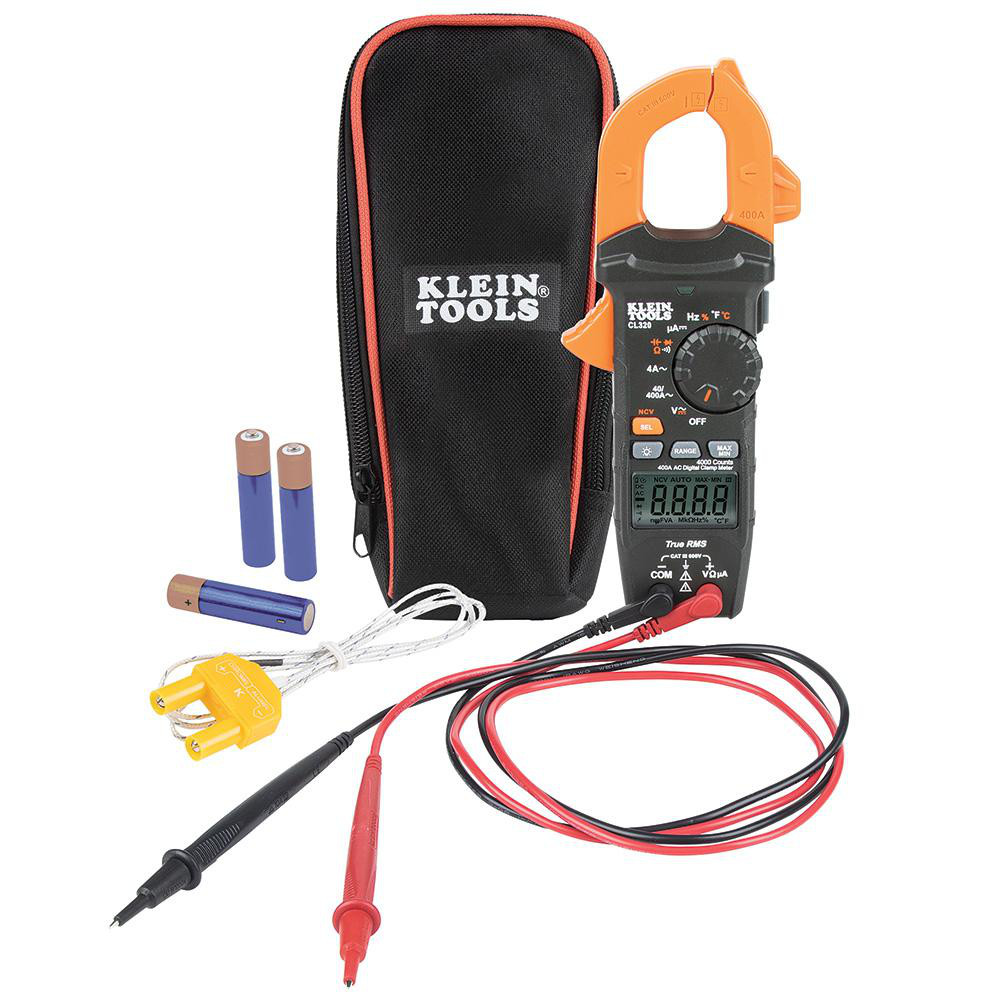 Amprobe Clamp Meter: CAT III, 1.378" Jaw, Clamp On Jaw - AMP-220