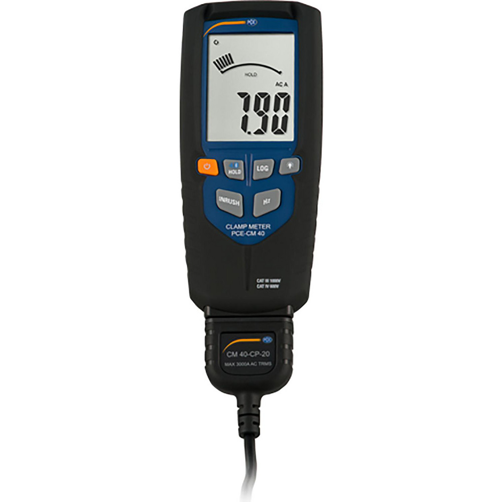 PCE Instruments Auto Ranging & Compact Clamp Meter: CAT I CAT II CAT III & CAT IV, 7" Jaw, Flex & Round Jaw - PCE-CM 40