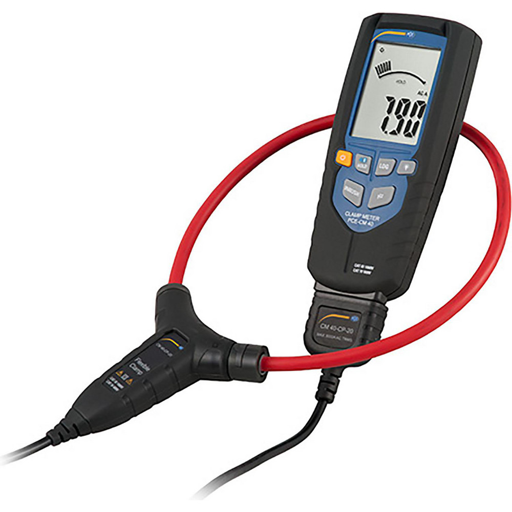PCE Instruments Auto Ranging & Compact Clamp Meter: CAT I CAT II CAT III & CAT IV, 7" Jaw, Flex & Round Jaw - PCE-CM 40