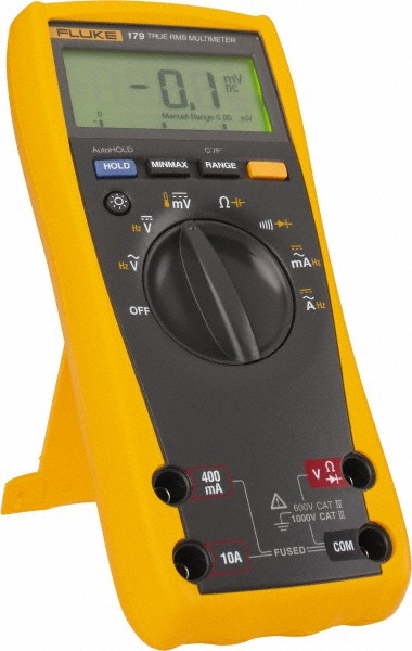 Fluke CAT III & CAT IV, Auto Ranging Digital Manual Ranging & True RMS Multimeter: 1,000 VAC/VDC - FLUKE-1577
