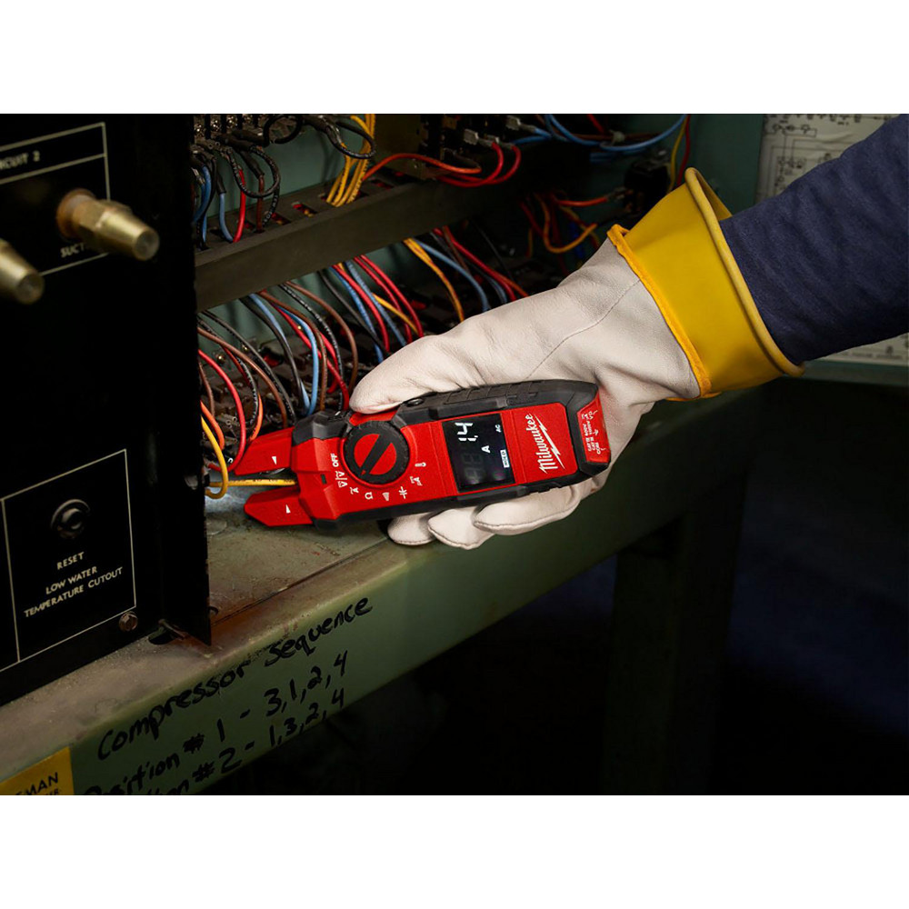 Milwaukee Tool Clamp Meter: CAT III & CAT IV, 0.63" Jaw, Fork Jaw - 2206-20