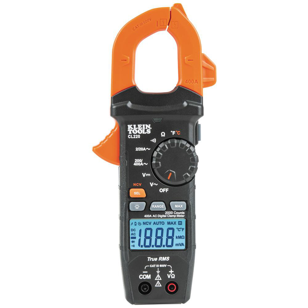 Milwaukee Tool Clamp Meter: CAT III & CAT IV, 0.63" Jaw, Fork Jaw - 2206-20