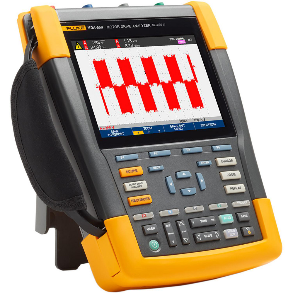 Fluke Portable Digital Oscilloscopes: Oscilloscope Type: Portable Oscilloscope; Bandwidth (MHz): 60; Number of Channels: 2; Display Type: LCD - FLUKE-190-062-III