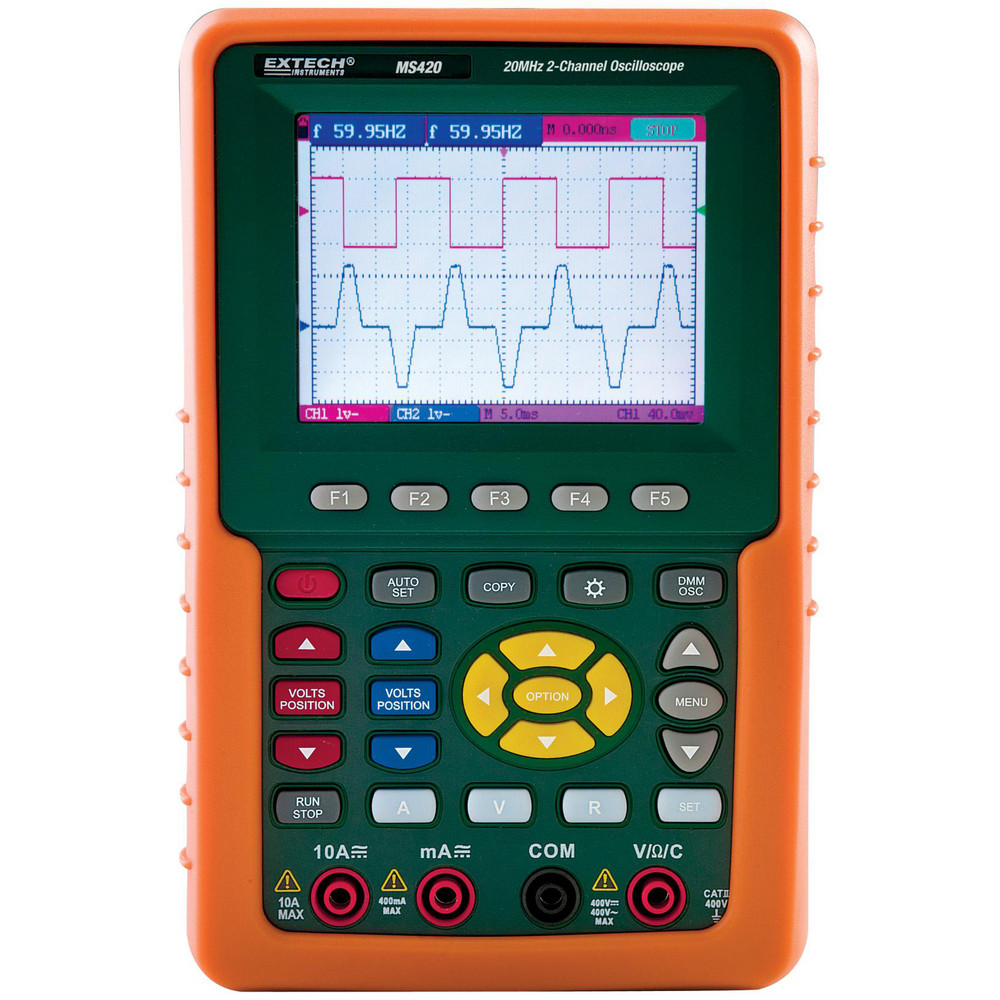 Fluke Portable Digital Oscilloscopes: Oscilloscope Type: Portable Oscilloscope; Bandwidth (MHz): 60; Number of Channels: 2; Display Type: LCD - FLUKE-190-062-III