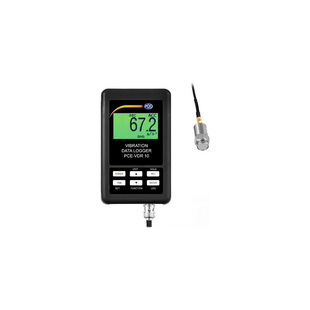 PCE Instruments Vibration Meters; Meter Type: Vibration Meter; Vibration Meter Datalogger; Vibration Tester; Vibration Measurement Range: 1-10; Display Type: Graphic LCD, Backlit; Minimum Operating Temperature: -4; Maximum Operating Temperature: 149; Measures: Vibration; Frequency; Acceleration; Velocity - PCE-VT 2800