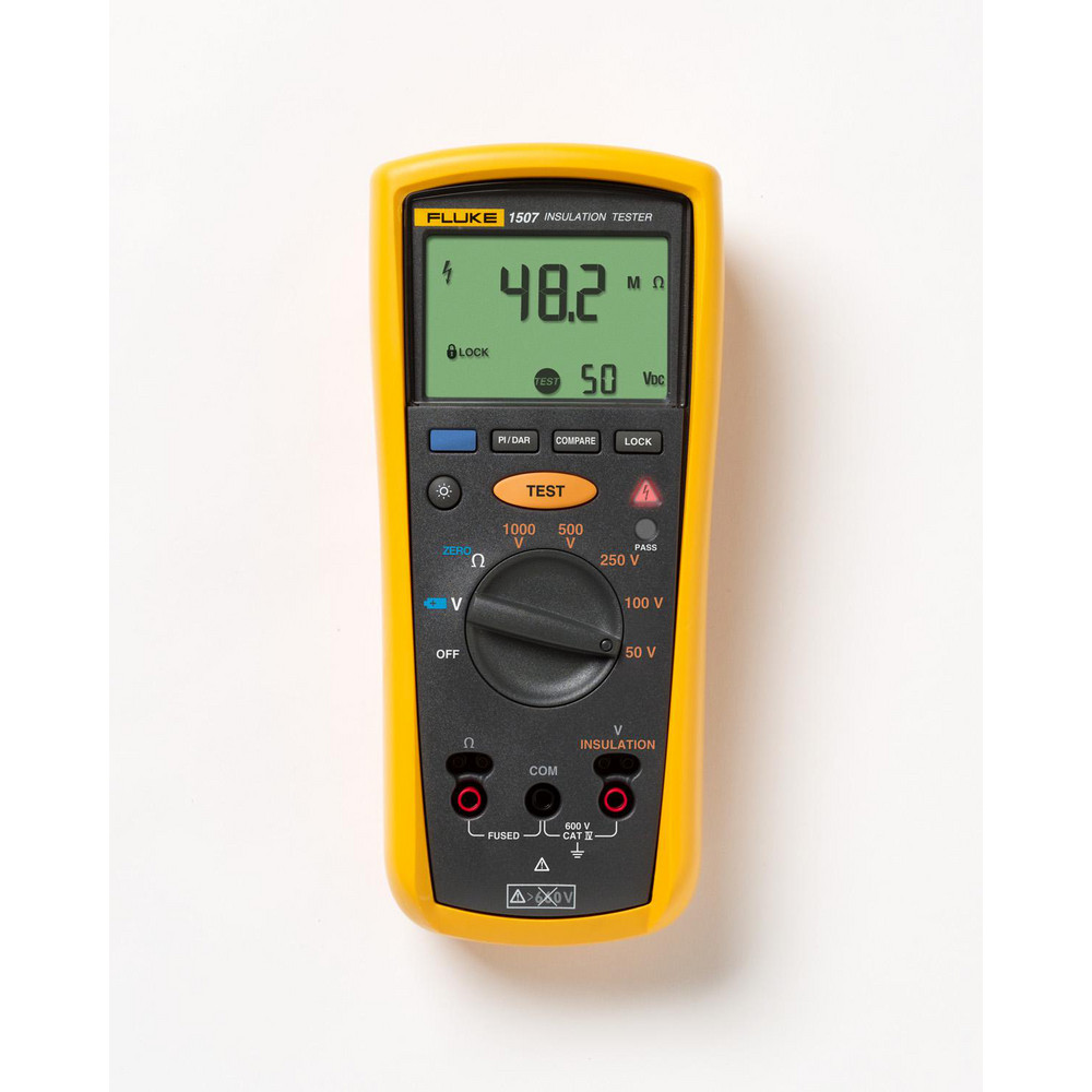 Fluke Backlight Display, 2,000 Megohm Electrical Insulation Resistance Tester & Megohmmeter - FLUKE- 1503