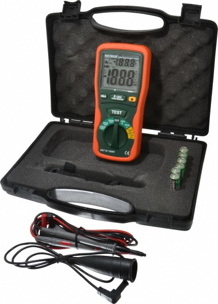Fluke Backlight Display, 2,000 Megohm Electrical Insulation Resistance Tester & Megohmmeter - FLUKE- 1503