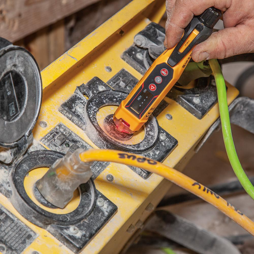 Klein Tools Circuit Continuity & Voltage Testers: Tester Type: Non-Contact Voltage Tester; Minimum Voltage: 12 VAC; Maximum Voltage: 12V DC; Display Type: LED - NCVT-6