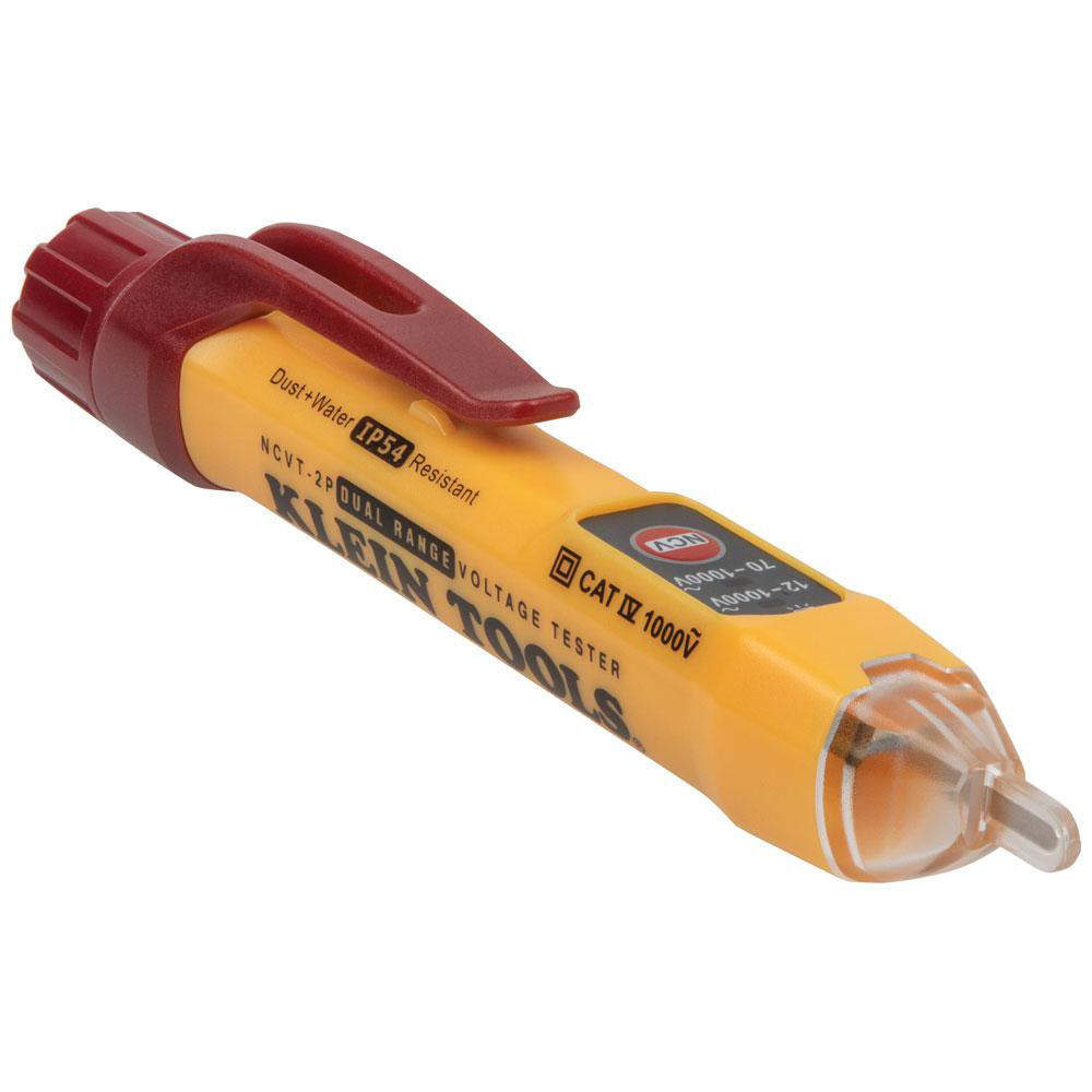 Klein Tools Circuit Continuity & Voltage Testers: Tester Type: Non-Contact Voltage Tester; Minimum Voltage: 12 VAC; Maximum Voltage: 12V DC; Display Type: LED - NCVT-6