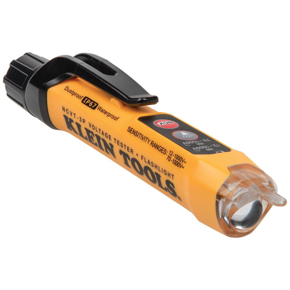 Klein Tools Circuit Continuity & Voltage Testers: Tester Type: Non-Contact Voltage Tester; Minimum Voltage: 12 VAC; Maximum Voltage: 12V DC; Display Type: LED - NCVT-6