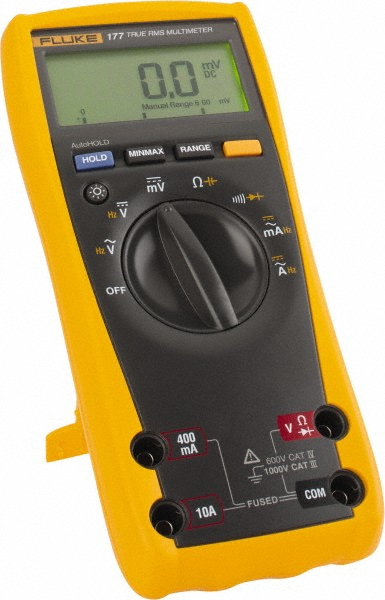 Fluke CAT III & CAT IV, Digital & Digital Clamp Multimeter: 1,000 VDC - FLUKE-87V-MAX/E2 KIT