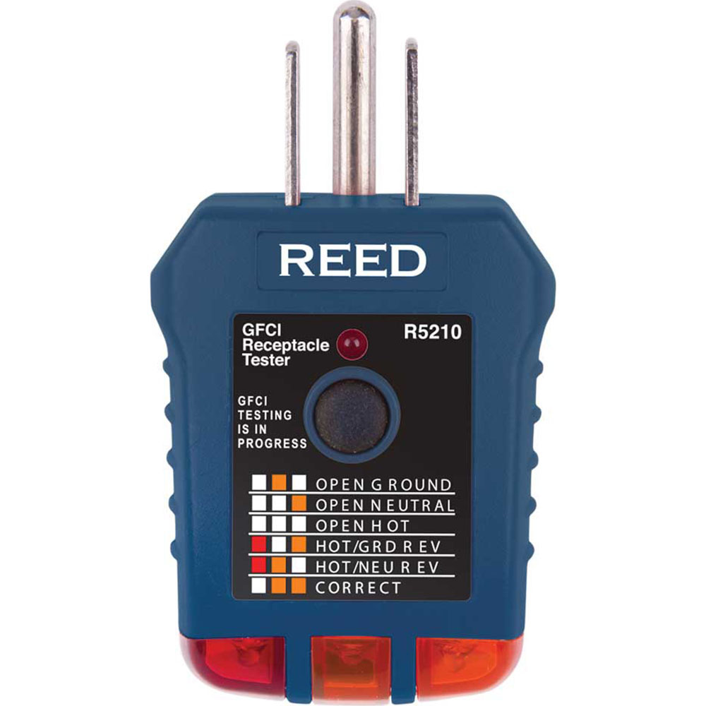 Milwaukee Tool Circuit Continuity & Voltage Testers: Tester Type: Receptacle Tester with GFCI; Minimum Voltage: 0 V; Maximum Voltage: 135V AC; Display Type: Digital LCD - 2224-20