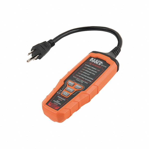 Milwaukee Tool Circuit Continuity & Voltage Testers: Tester Type: Receptacle Tester with GFCI; Minimum Voltage: 0 V; Maximum Voltage: 135V AC; Display Type: Digital LCD - 2224-20
