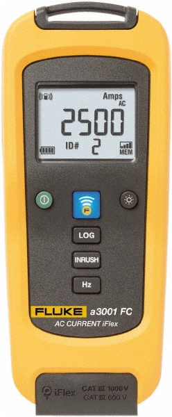 Fluke Wireless Clamp Meter: CAT III & CAT IV, 10" Jaw, Flex Jaw - FLK-A3001FC//FLK