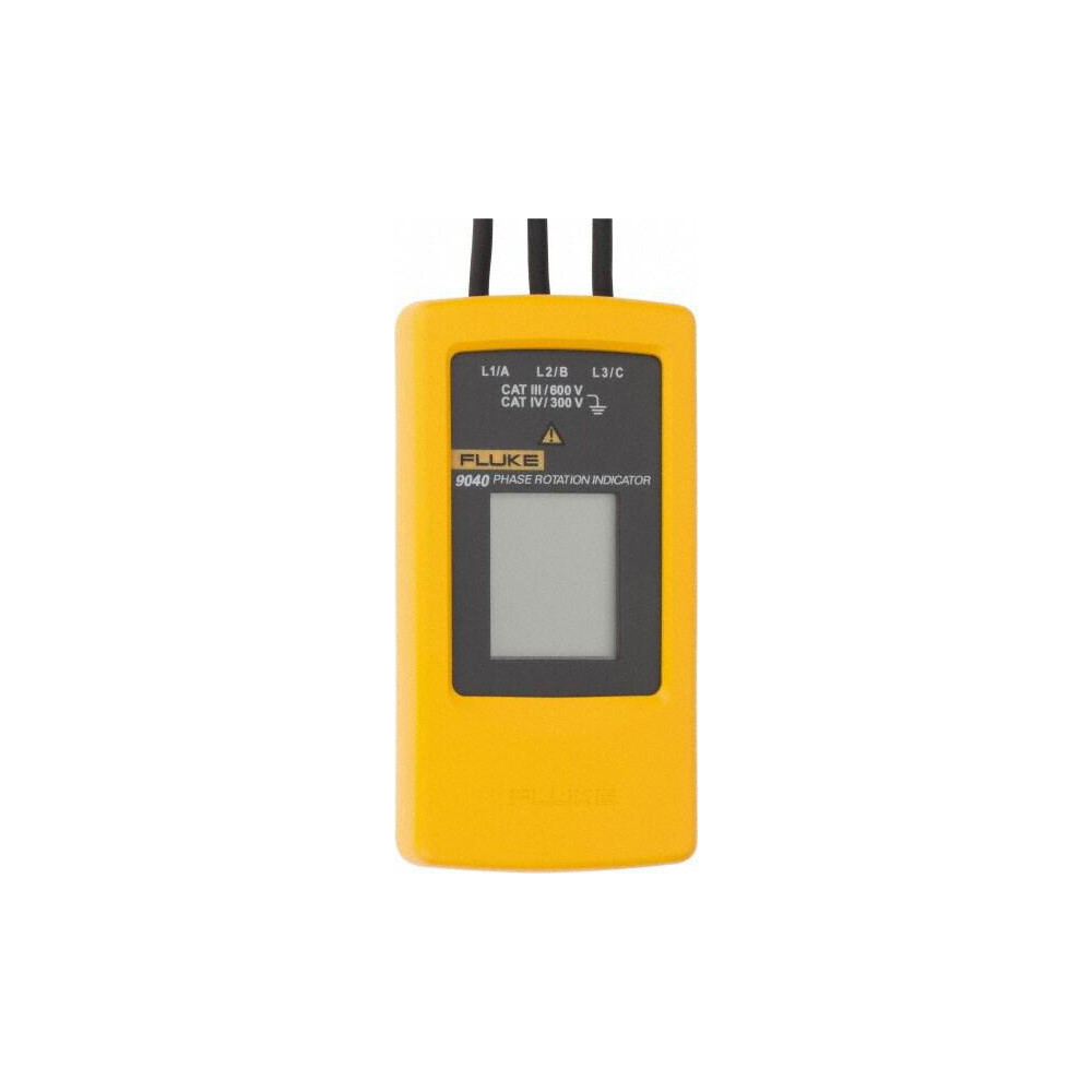 Fluke 3 Phase, 40 to 700 VAC, 15 to 400 Hz, 32 to 104°F, LCD Display Phase Rotation Tester - FLUKE-9040