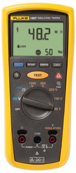 Fluke 3 Phase, 40 to 700 VAC, 15 to 400 Hz, 32 to 104°F, LCD Display Phase Rotation Tester - FLUKE-9040