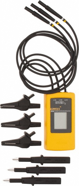 Fluke 3 Phase, 40 to 700 VAC, 15 to 400 Hz, 32 to 104°F, LCD Display Phase Rotation Tester - FLUKE-9040