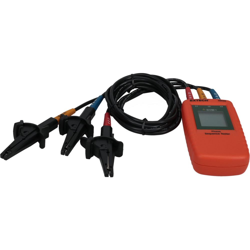 Fluke 3 Phase, 40 to 700 VAC, 15 to 400 Hz, 32 to 104°F, LCD Display Phase Rotation Tester - FLUKE-9040