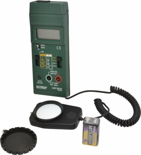 Klein Tools Light Meters; Compatible Lighting: Light; Maximum Measurement (FC): 4000; Maximum Measurement (Lux): 40000 lx; Minimum Measurement: 0.0 lx; Minimum Measurement (FC): 0; Minimum Measurement (Lux): 0; Accuracy ± (%): +/- 5 % reading +/-10 digits @ 10,000 Lux; Maximum Measurement (RPM): 40000 lx - ET130