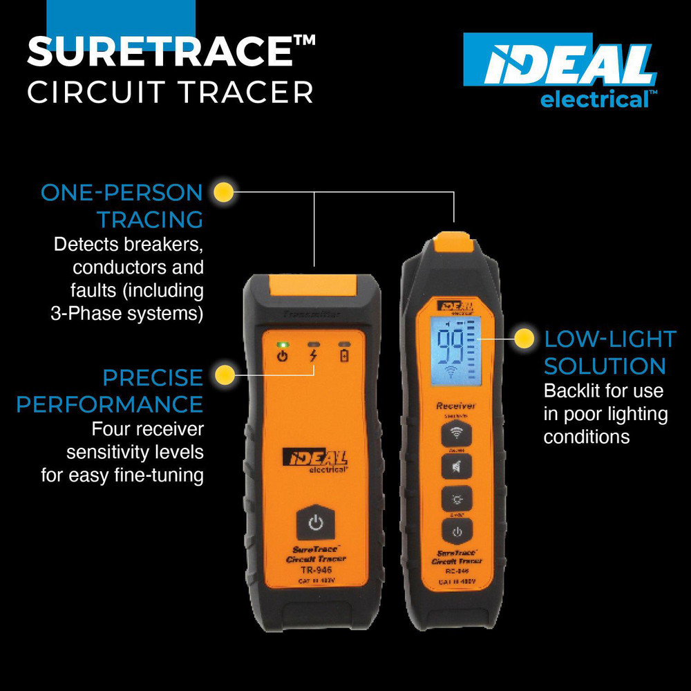 Ideal 0-480V AC/DC CIRCUIT TRACERS - 61-946