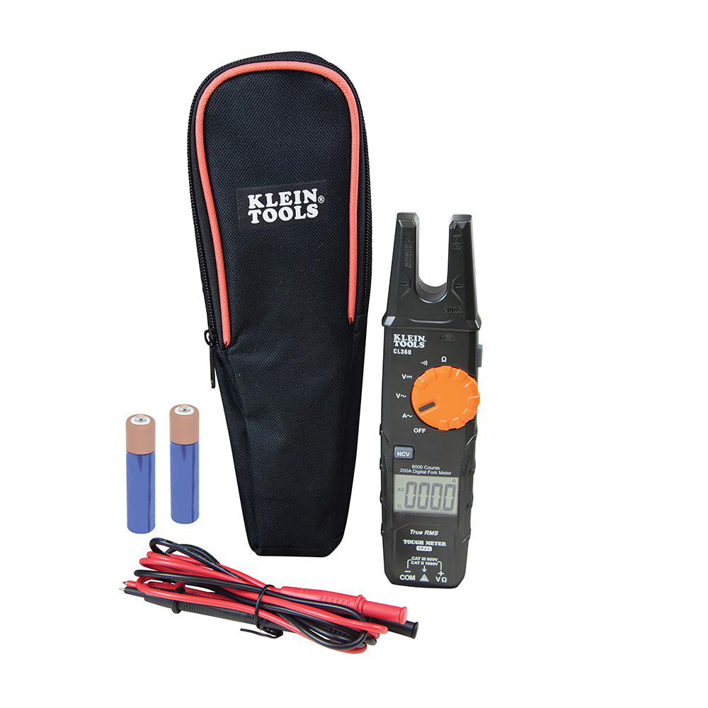 Klein Tools Megohmmeters: Display Type: LCD; Power Supply: AA Batteries; Resistance Capacity (Megohm): 4000; Maximum Test Voltage: 1000 - ET600
