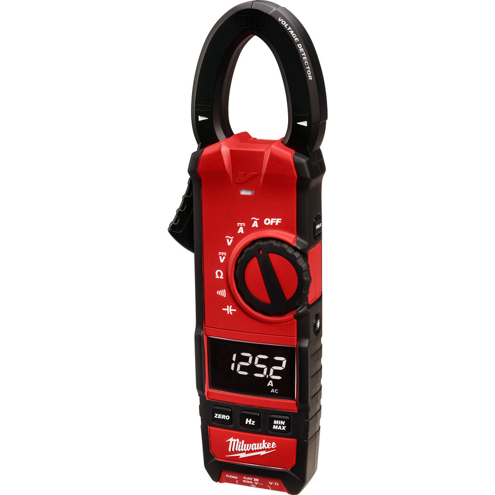 Milwaukee Tool Clamp Meter: CAT III, 1.3" Jaw, Clamp On Jaw - 2237-20