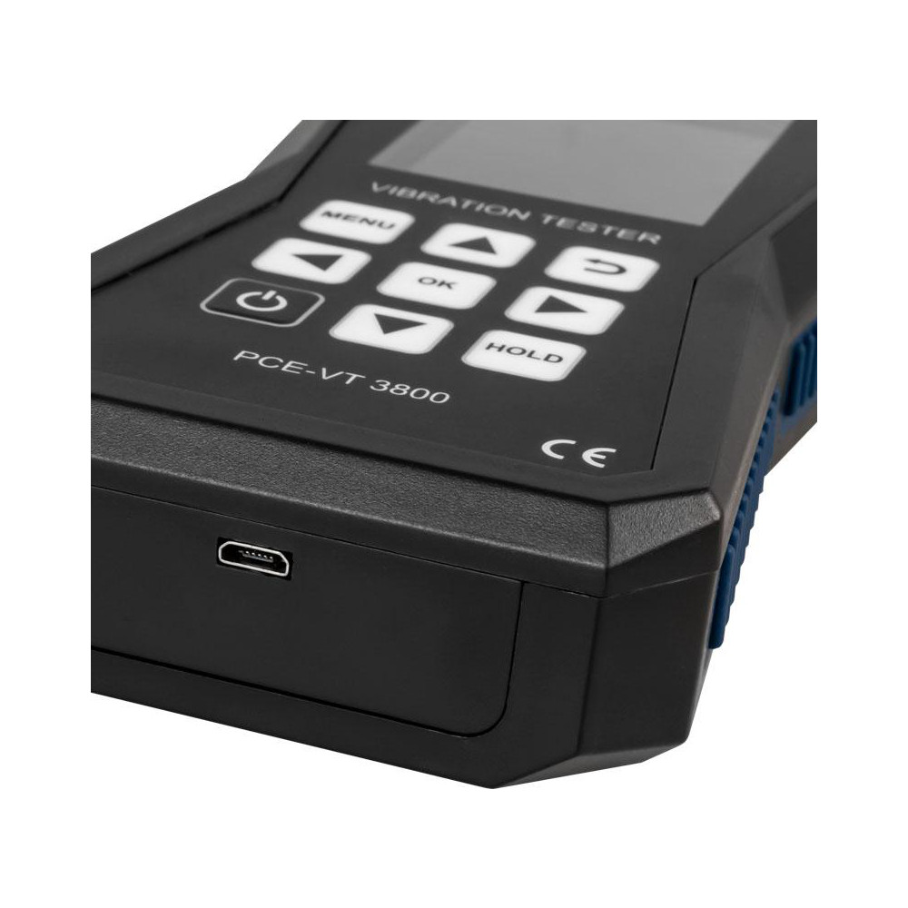PCE Instruments Vibration Meters; Meter Type: Vibration Meter; Vibration Meter Datalogger; Vibration Tester; Vibration Measurement Range: 1-10; Display Type: 2.2" Color Display; Minimum Operating Temperature: -4; Maximum Operating Temperature: 149; Measures: Vibration; Frequency; Acceleration; Velocity - PCE-VT 3800S