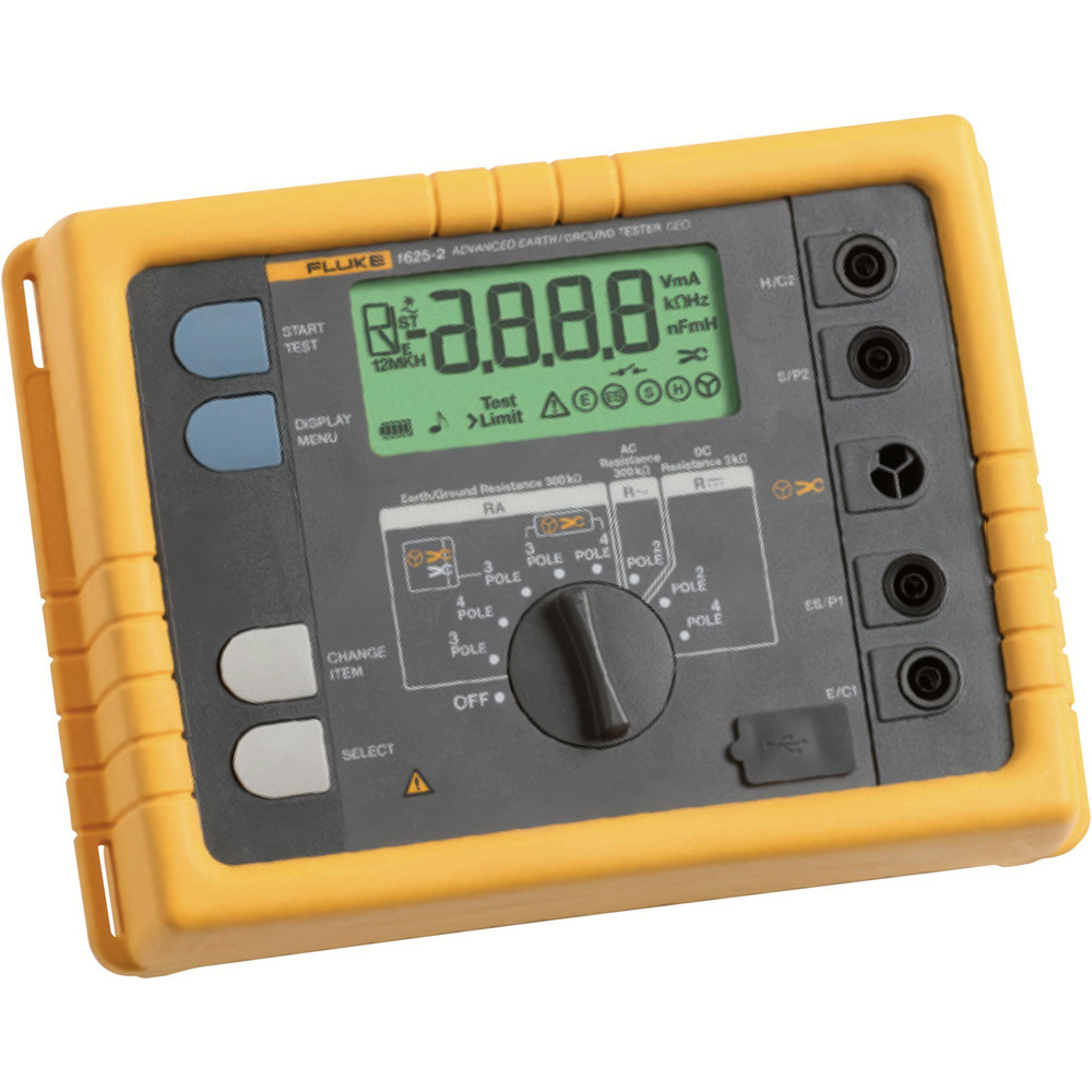 PCE Instruments Earth Ground Resistance Testers: Maximum Earth Ground Resistance (kiloohm): 2; Minimum Earth Ground Resistance (kiloohm): 0.020; Minimum Resolution: 0.10; Maximum Resolution: 1; Operating Frequency (Hz): 400 - PCE-ERT 10