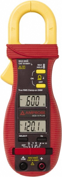 Fluke Clamp Meter: CAT III, 0.7087" Jaw, Detachable Jaw - FLUKE-365