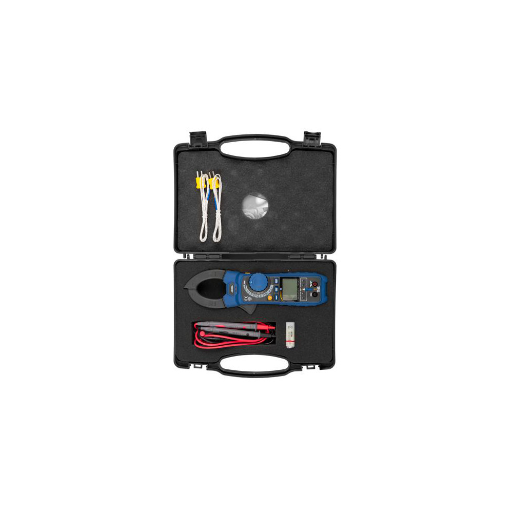 PCE Instruments Compact Manual Ranging & Voltage Clamp Meter: CAT I CAT II & CAT III, 1.9" Jaw, C-Clamp & Curved Jaw - PCE-HVAC 6