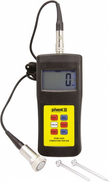 Phase II Vibration Meters: Meter Type: Vibration Meter Pen; Vibration Measurement Range: 10Hz - 1000Hz; Display Type: LCD - DVM-0600