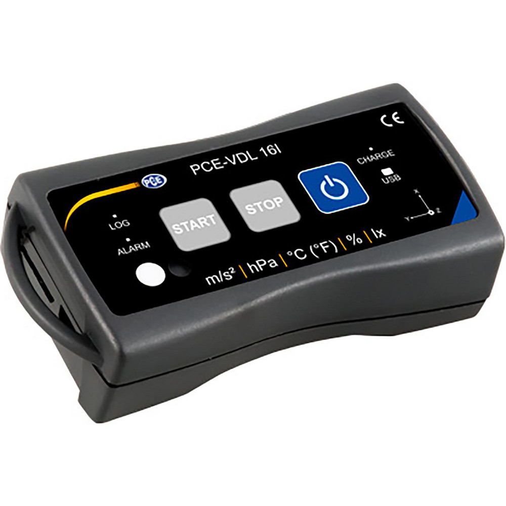 PCE Instruments Vibration Meters; Meter Type: Vibration Meter; Vibration Meter Datalogger; Vibration Tester; Vibration Measurement Range: 1-10 Hz; Display Type: No Display; Minimum Operating Temperature: 32; Maximum Operating Temperature: 104; Measures: Vibration; Acceleration; Minimum Acceleration (Feet): 0.004 - PCE-VD 3
