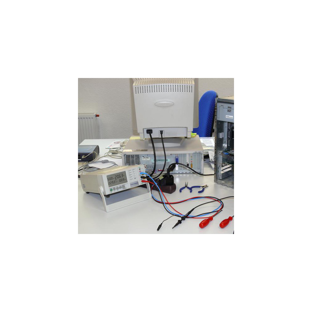 PCE Instruments Power Meters; Meter Type: Power Quality Analyzer; Application: Power Meter; Maximum Current Capability (A): 2000.00; Maximum Solar Power Measurement: 6 kW; Power Factor: 1; Peak Capture: Yes; Storage: 0; Cat Rating: CAT II; Data Logging: No; Overall Height: 3.5 in; Overall Length: 8.20 - PCE-PA6000