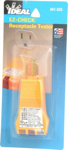 Ideal 120 VAC Max Voltage, Receptacle Tester - 61-035