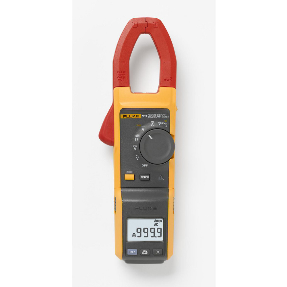 Fluke Wireless Clamp Meter: CAT III, 1.4" Jaw, Thin Jaw - FLUKE-393 FC