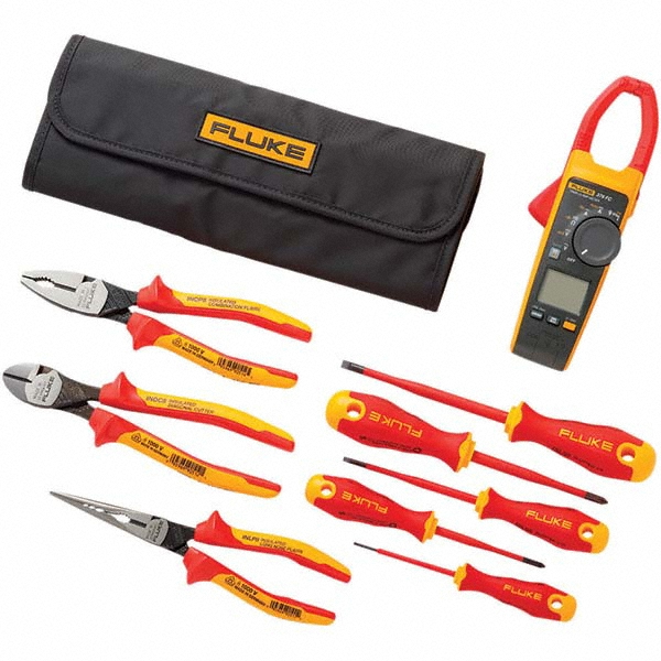 Fluke Wireless Clamp Meter: CAT III, 1.4" Jaw, Thin Jaw - FLUKE-393 FC