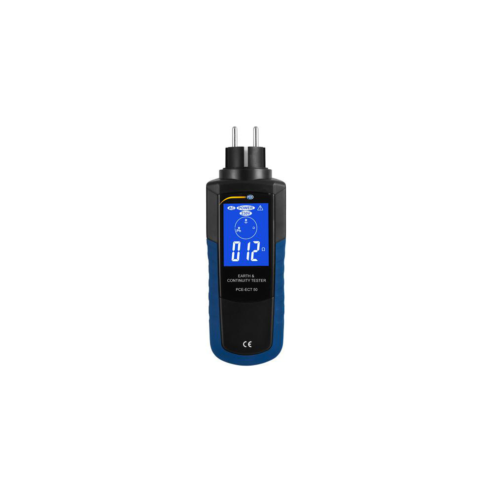 PCE Instruments Earth Ground Resistance Testers: Maximum Earth Ground Resistance (kiloohm): 2; Minimum Earth Ground Resistance (kiloohm): 0.01; Minimum Resolution: 0.10; Maximum Resolution: 0.10; Operating Frequency (Hz): 50 - PCE-ECT 50