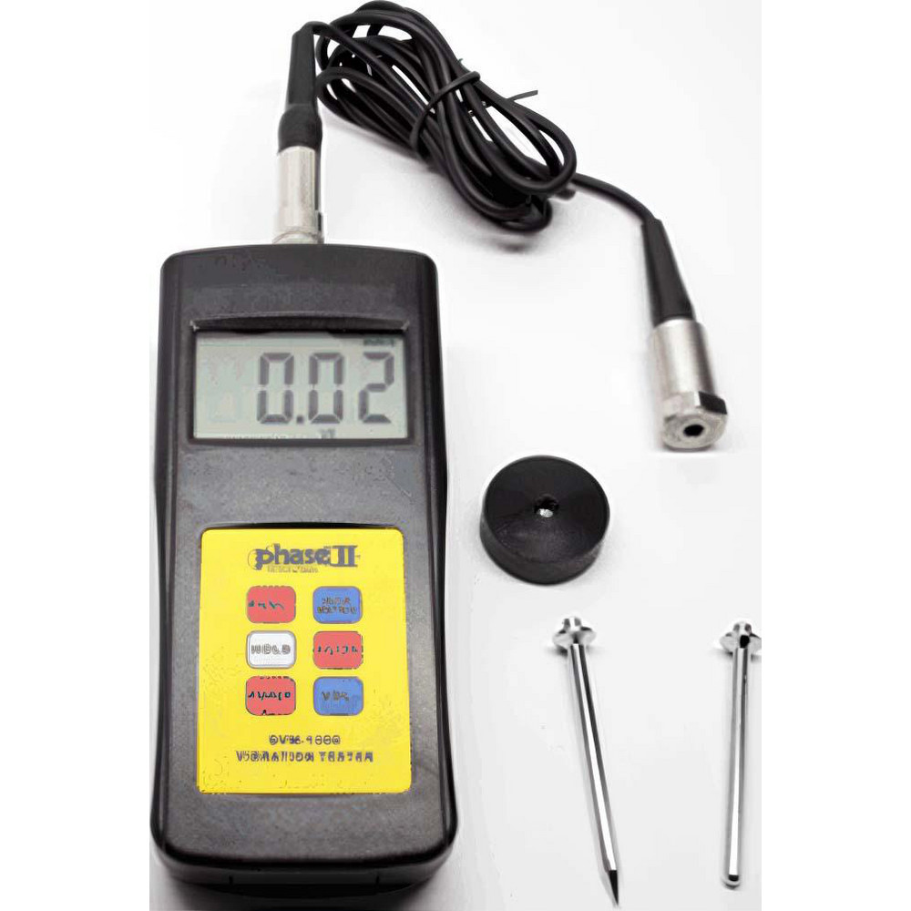Phase II Vibration Meters: Meter Type: Vibration Meter; Vibration Measurement Range: 1 – 20KHz; Display Type: LCD - DVM-1000