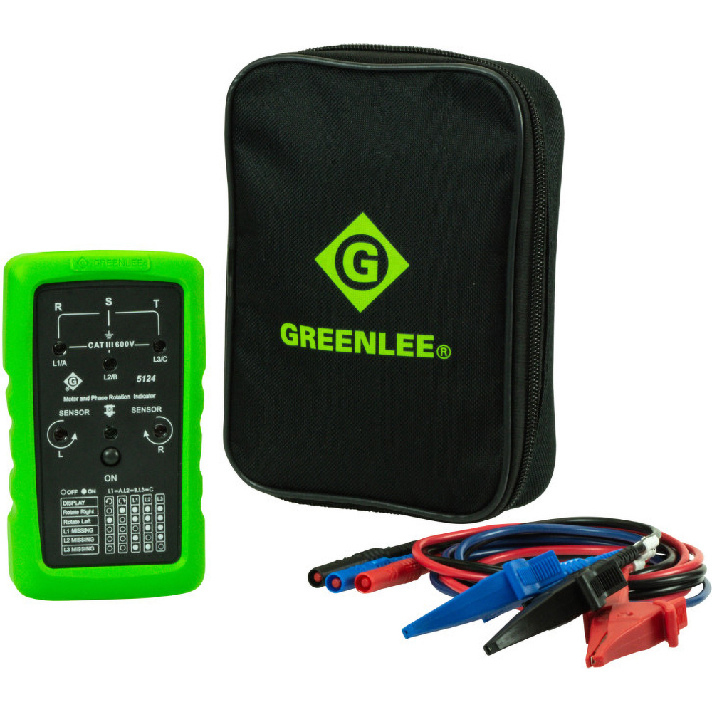 Extech 3 Phase, 40 to 600 VAC, 2 to 400 Hz, 32 to 104°F, LED Display Phase Rotation Tester - 480403