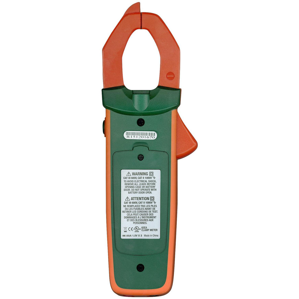 FLIR Clamp Meters: Clamp Meter Type: Auto Ranging; Measures: Resistance, Temperature, Voltage, Capacitance, Frequency, Current; Jaw Style: Clamp On; Jaw Capacity (Decimal Inch): 1.1800 - EX655-NIST
