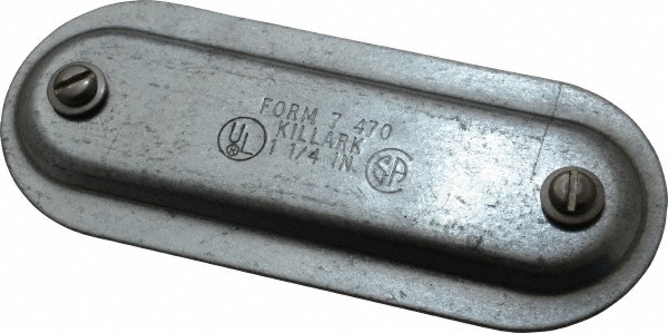 Hubbell Killark 1" Trade, Steel Conduit Body Cover Plate - 370