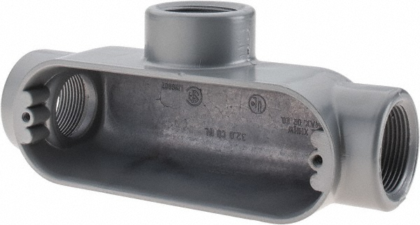 Thomas & Betts T Body, 1-1/4" Trade, IMC, Rigid Aluminum Conduit Body - AT-4