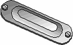 Hubbell Killark 3-1/2" & 4" Trade, Steel Conduit Body Cover Plate - OL-90M