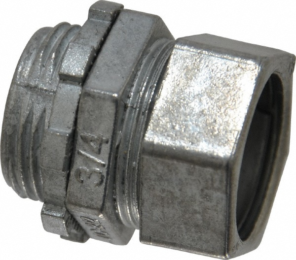 Thomas & Betts Conduit Connector: For EMT, Die Cast Zinc, 1/2" Trade Size - TC211SC