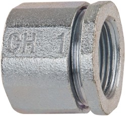 Cooper Crouse-Hinds Conduit Connector: For Rigid & Intermediate (IMC), Malleable Iron, 1-1/4" Trade Size - CPR4