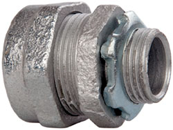 Cooper Crouse-Hinds Conduit Connector: For Rigid & Intermediate (IMC), Malleable Iron, 1-1/4" Trade Size - CPR4