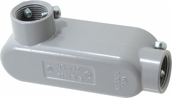 Cooper Crouse-Hinds Form 5, LL Body, 3/4" Trade, EMT, IMC, Rigid Aluminum Conduit Body - LL25 MT