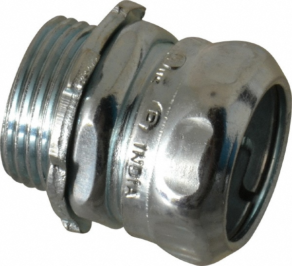 Cooper Crouse-Hinds Conduit Connector: For EMT, Steel, 1/2" Trade Size - 650S